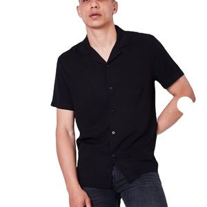Silky soft Havana men’s short sleeve black shirt